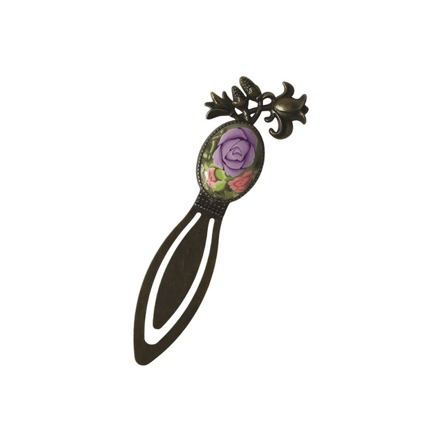 Marque page bronze rose mauve