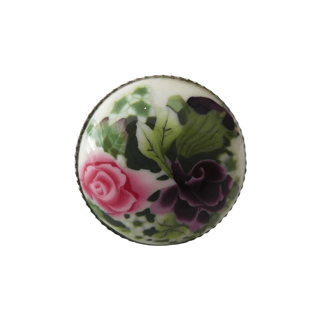Bague ronde bohème deux roses