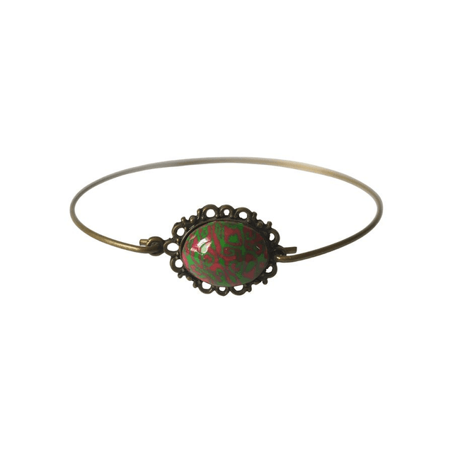 Bracelet rétro vert rose