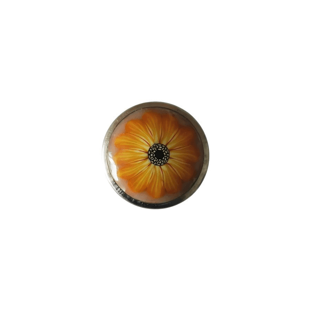 Bouton pression marguerite jaune
